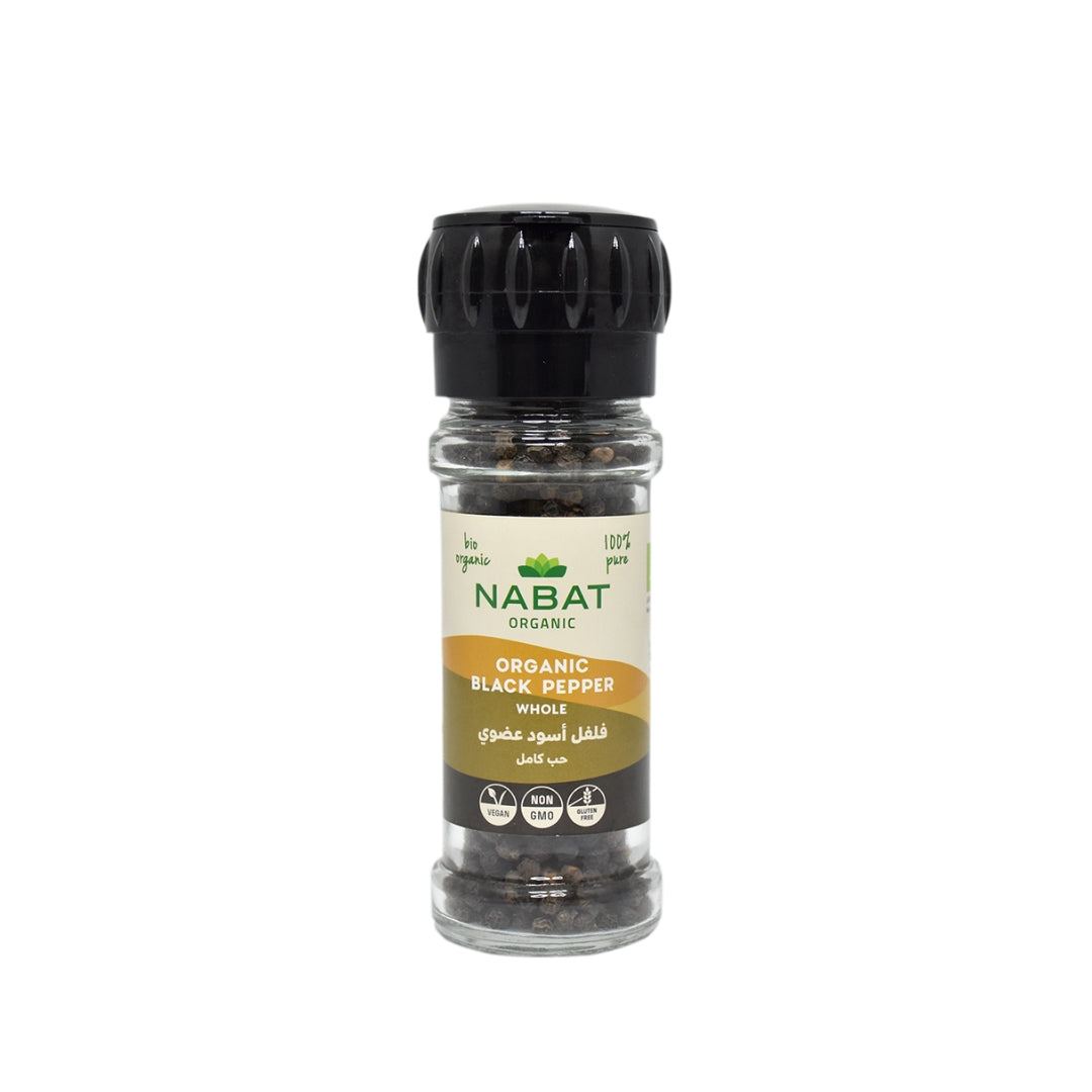 Organic Whole Black Pepper Grinder - Medaid