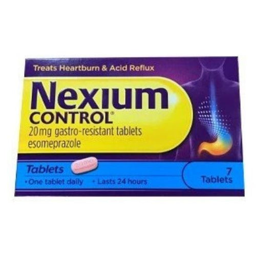 Nexium - Control Gastro Resistant 20mg Tablets Pack of 7 - Medaid