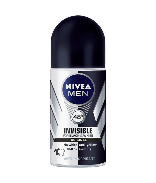 Nivea Roll On MEN invisible black and white 50ml - Medaid - Lebanon