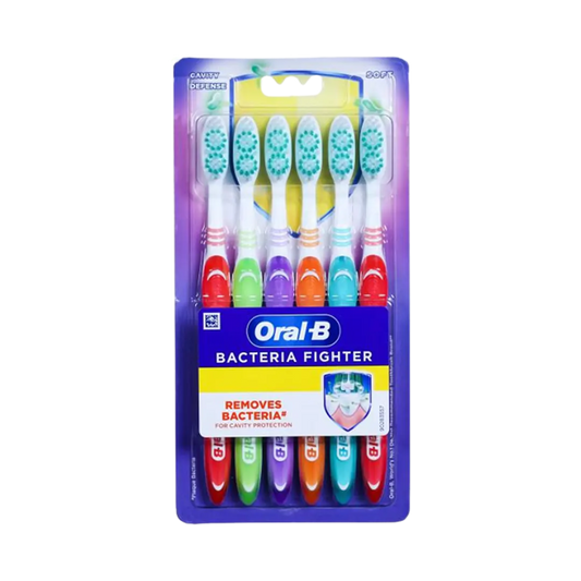 Oral-B Cavity Defense Bacteria Fighter Soft Toothbrush Mega Pack - 6 Pcs - Medaid
