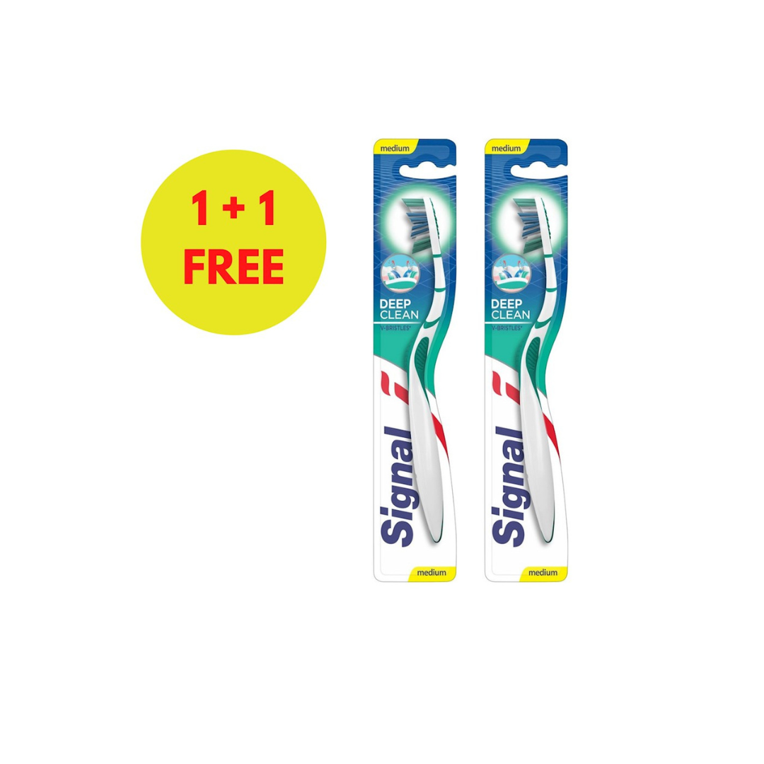 Signal Toothbrush Deep Clean Medium 1+1 Free - Medaid