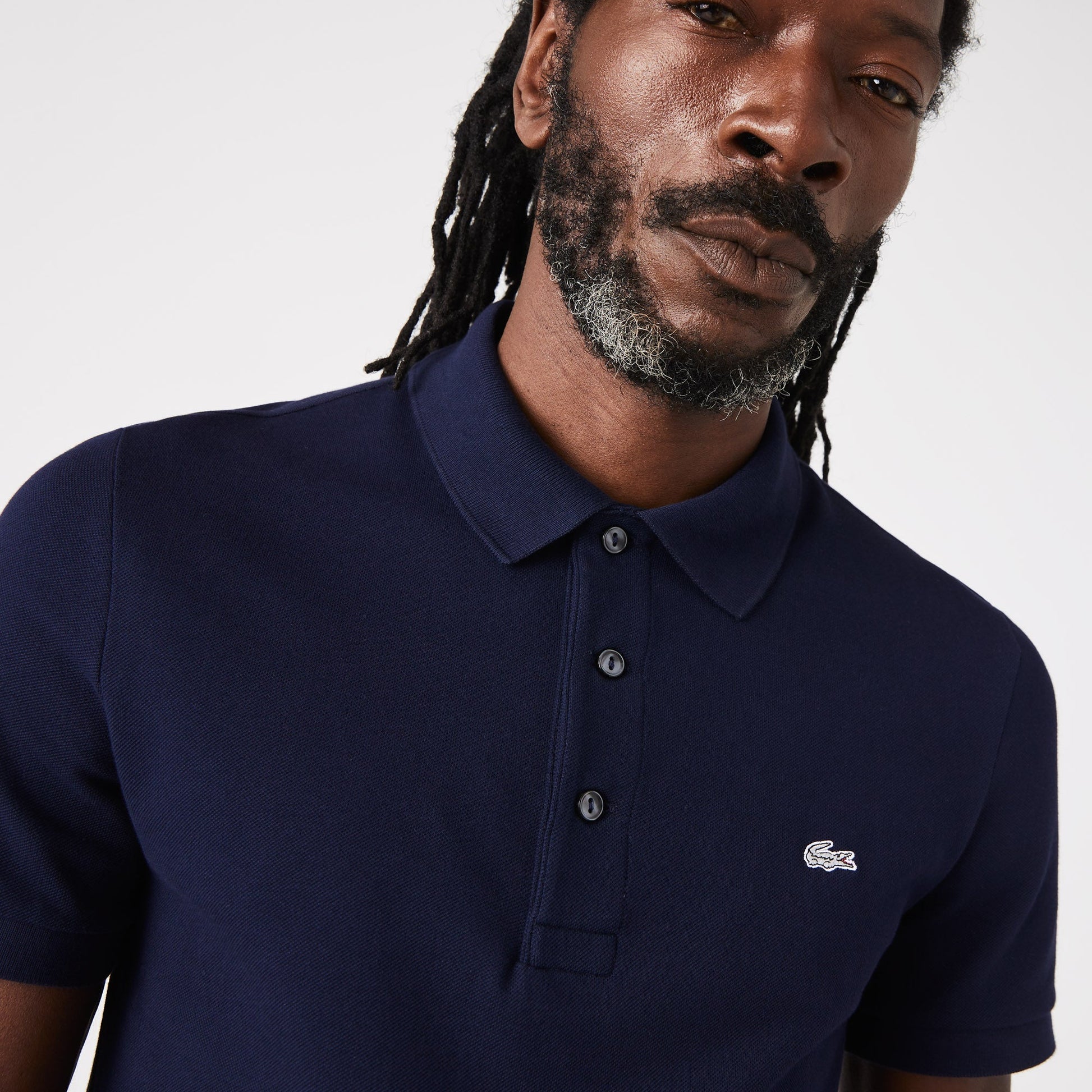 Slim fit Stretch Cotton Piqué Grey Crocodile Polo Shirt - PH4014 - Medaid International