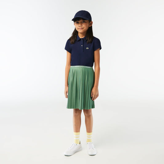 Girls' Lacoste Scalloped Collar Mini Piqué Polo Shirt - PJ3594 - Medaid International