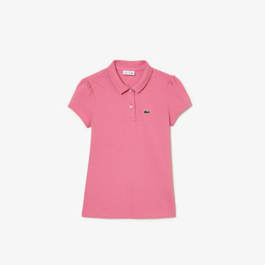 Scalloped Collar Mini Piqué Polo Shirt - Medaid International