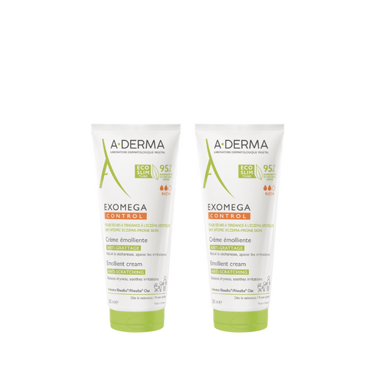 A-Derma Exomega Control Anti-Scratching Emollient 200ml (1+1) Bundle - Medaid