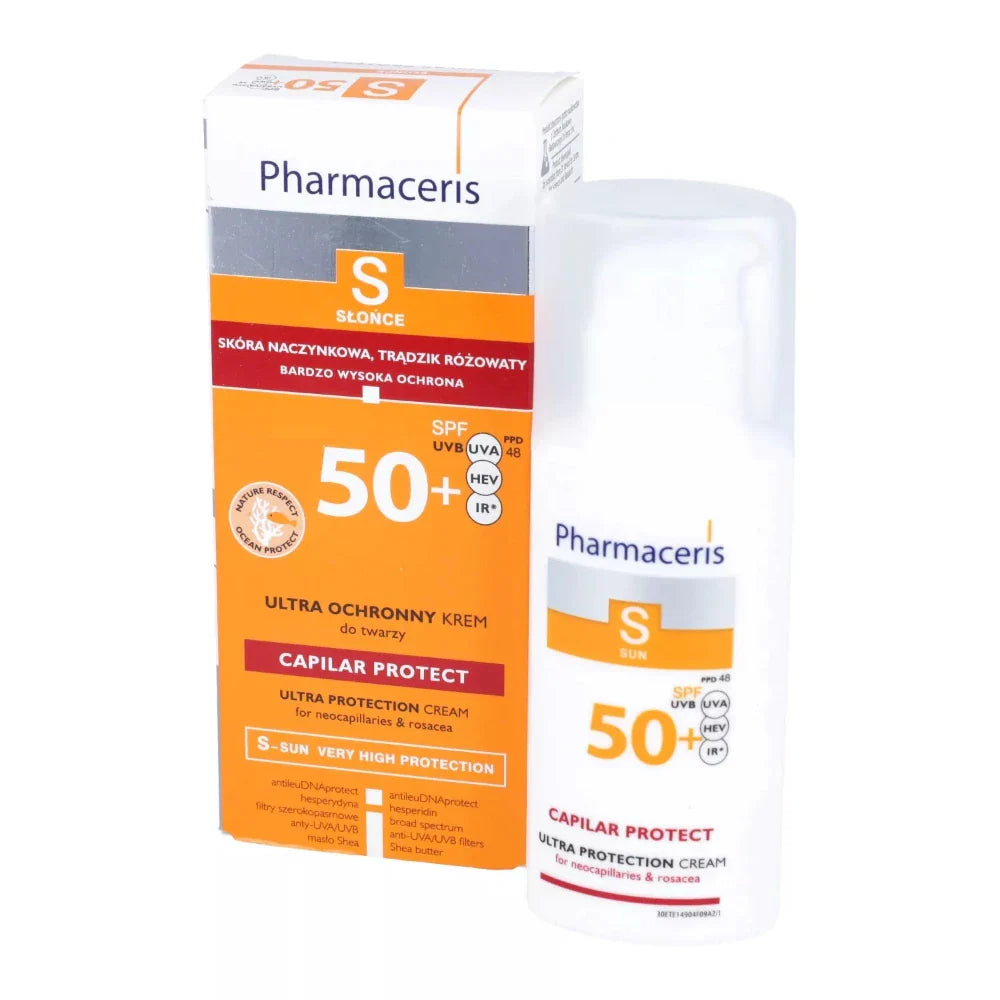S Capilar Protect, protective cream for vascular skin and rosacea SPF 50+ - Medaid International