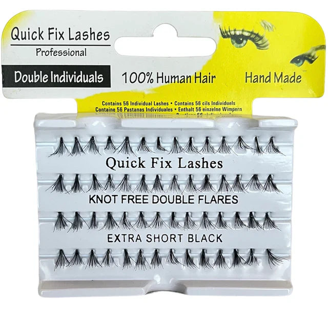QUICK FIX DOUBLE INDIVIDUALS KNOT FREE DOUBLE FLARES EXTRA SHORT BLACK - Medaid