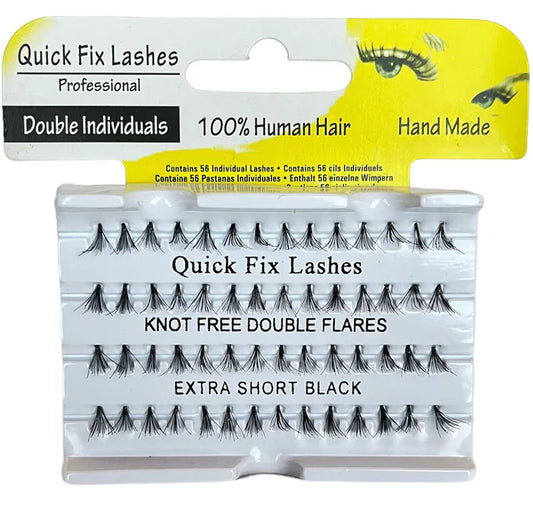 QUICK FIX DOUBLE INDIVIDUALS KNOT FREE DOUBLE FLARES EXTRA SHORT BLACK - Medaid