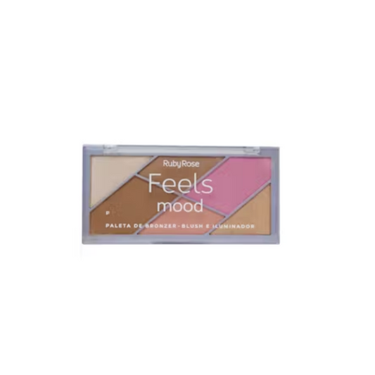 Ruby Rose Highlighter, Blush and Bronzer Palette - Medaid