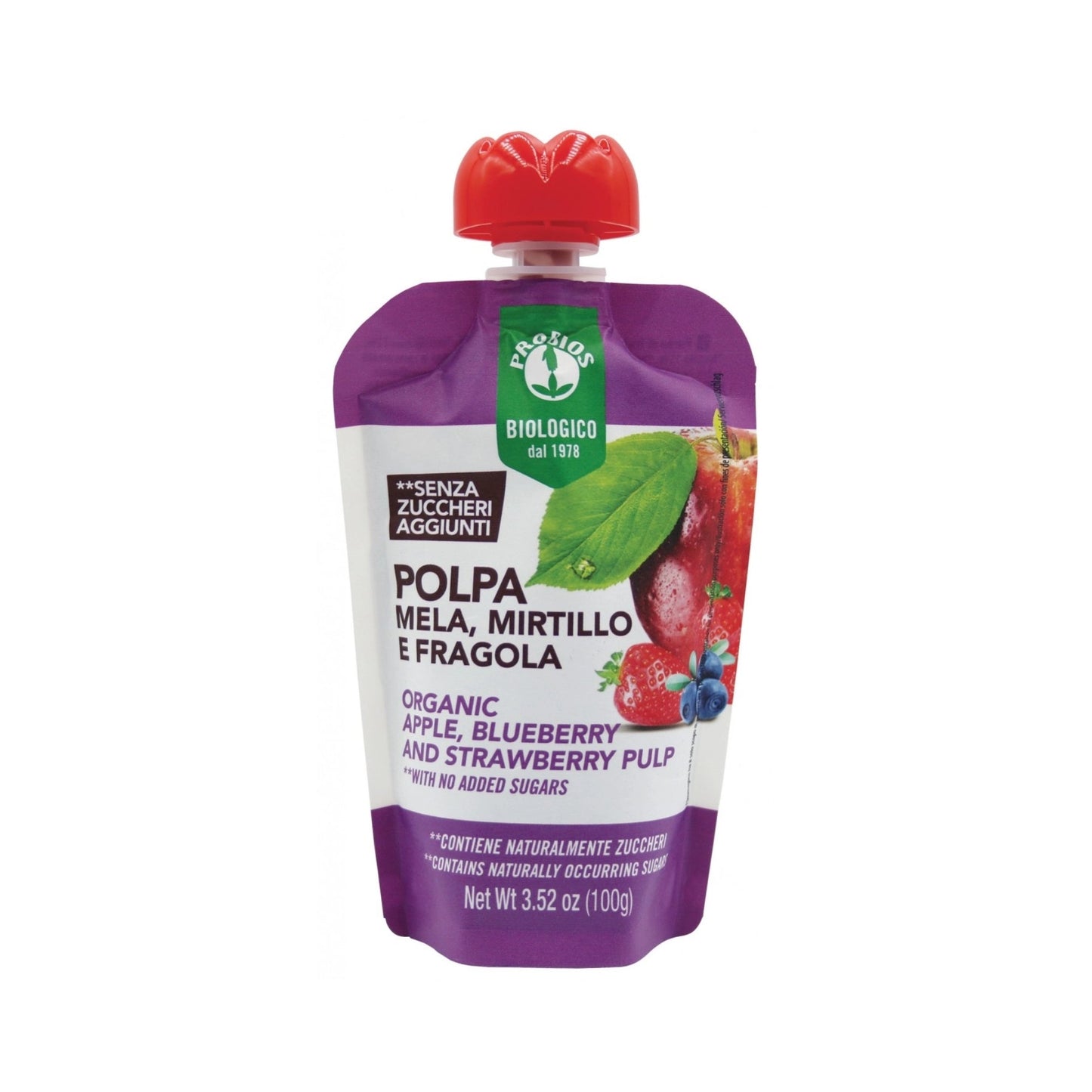 Organic Apple, Blueberry & Strawberry Fruit Puree - Medaid
