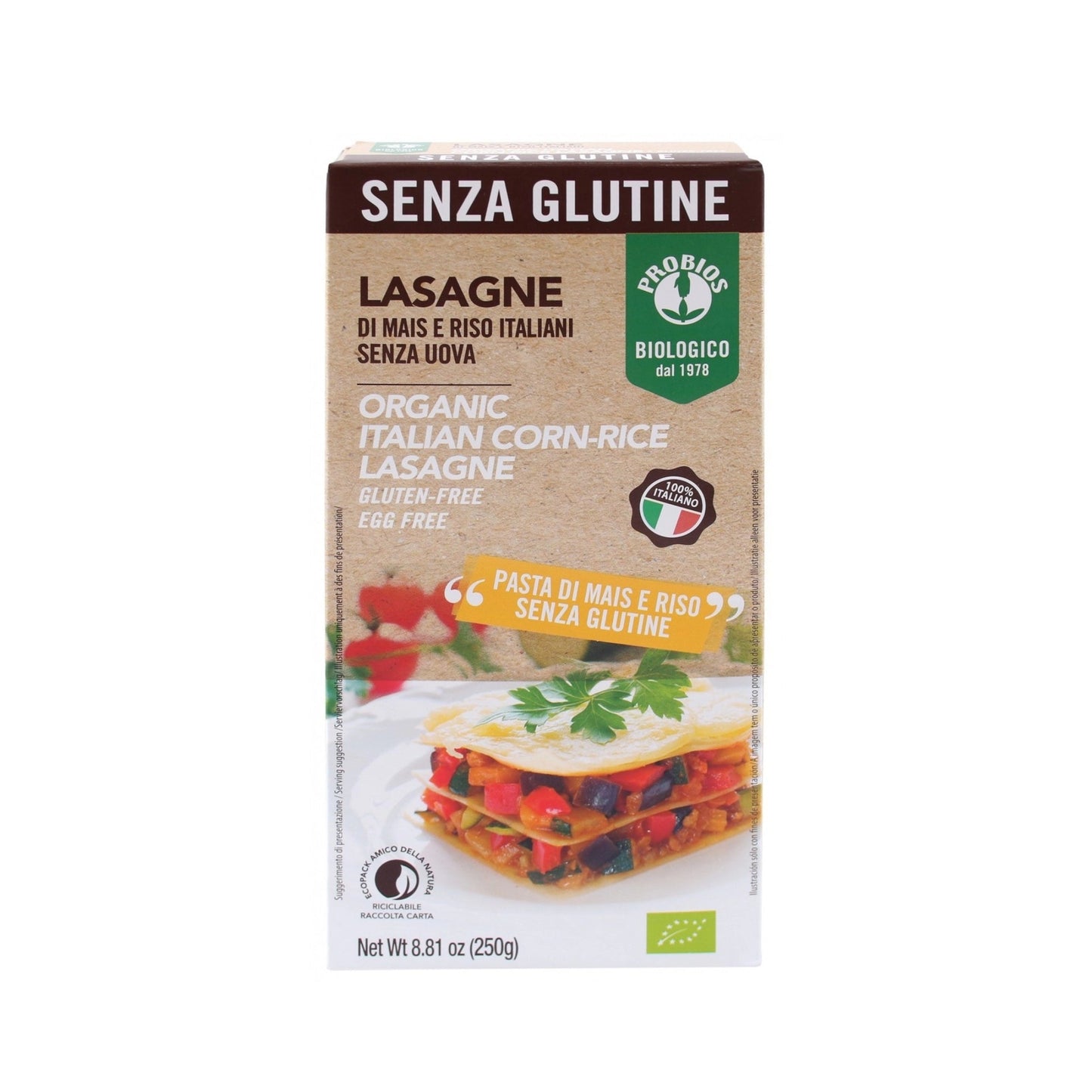 Organic Gluten Free Corn & Rice Lasagne - Medaid