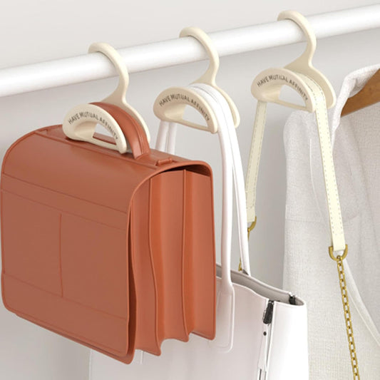 Purse Handbag Hanger Hook Closet Organizer Storage Hooks Portable Plastic Closet Hanger Holder for Purses Bags Belts and Ties - Medaid