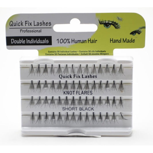 QUICK FIX INDIVIDUAL NLASHES  KNOT FLARES SHORT BLACK - Medaid