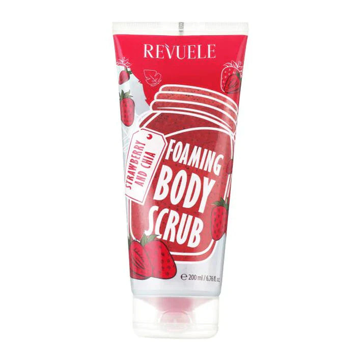 REVUELE FOAMING BODY SCRUB Strawberry and Chia 200ml - Medaid