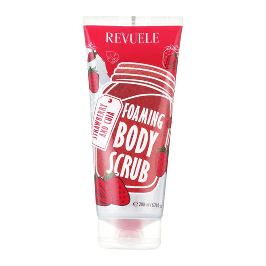 REVUELE FOAMING BODY SCRUB Strawberry and Chia 200ml - Medaid
