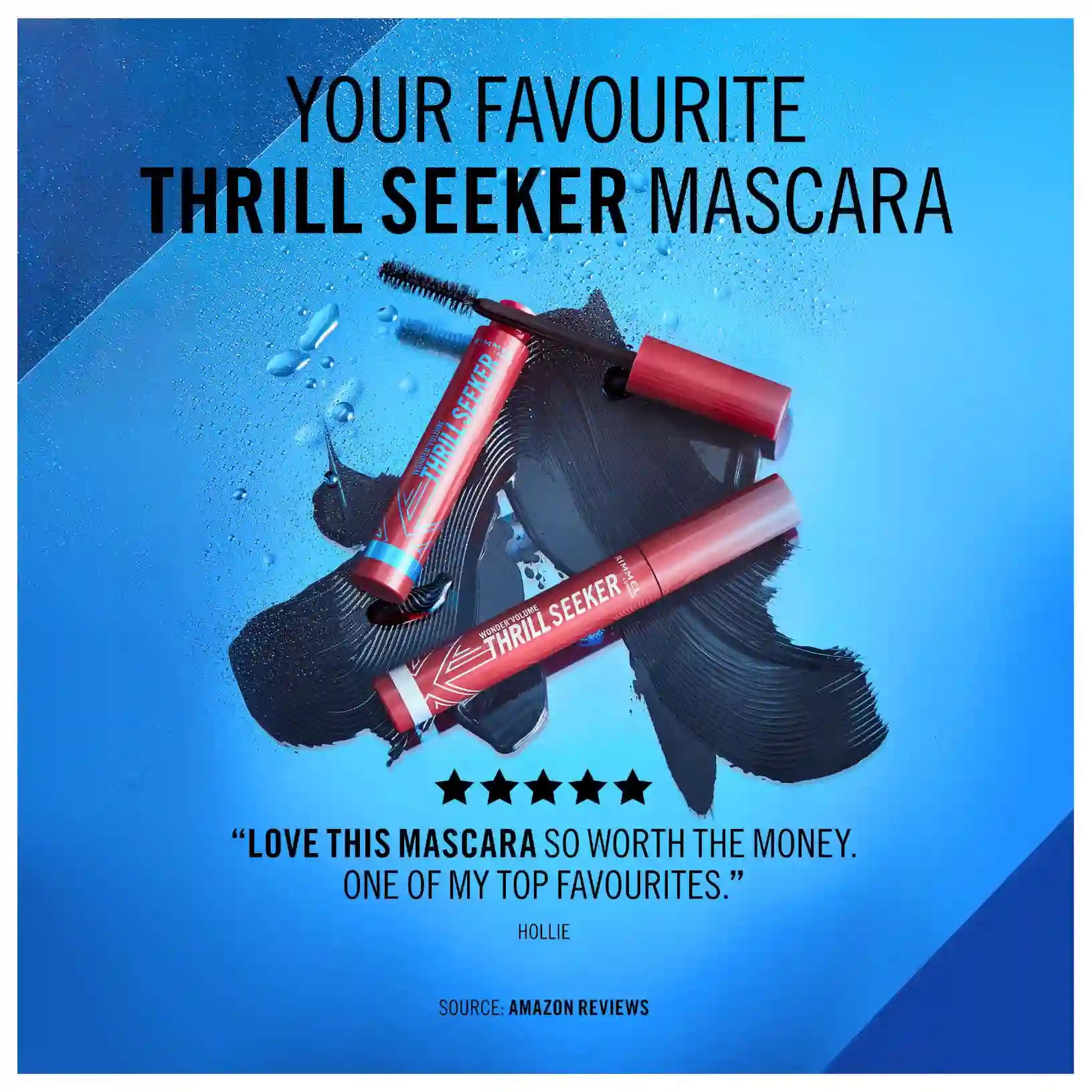 Rimmel Wonder Volume Thrill Seeker Waterproof Black - Medaid