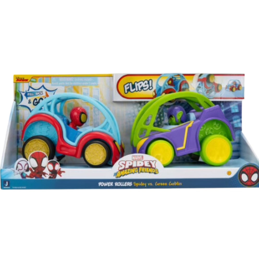 Power Rollers Vehicles Set Spidey VS. Green Goblin - Medaid International