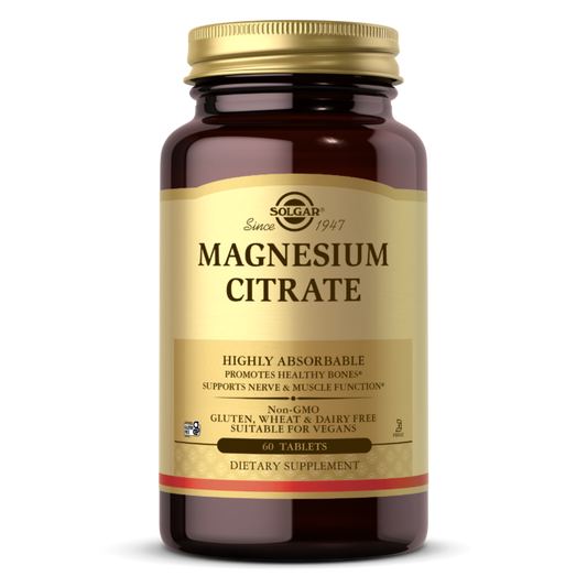 Magnesium Citrate Tablets - Stress Support - Solgar 60 count - Medaid