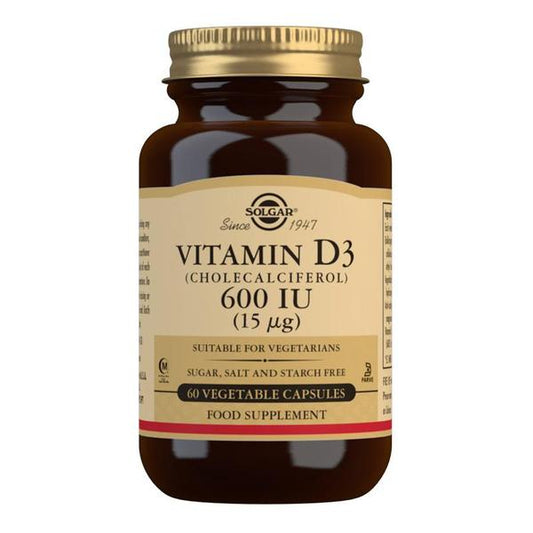 Solgar - Vitamin D3 (Cholecalciferol) 600IU 60 Vegetable Capsules * - Medaid