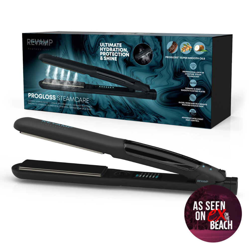 Revamp Progloss Steamcare Ceramic Hair Straightener - Medaid