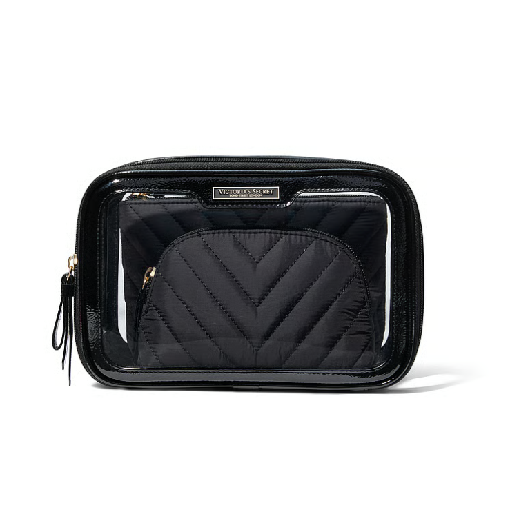 victorias-secret-3-piece-makeup-bag-black-lily - Medaid