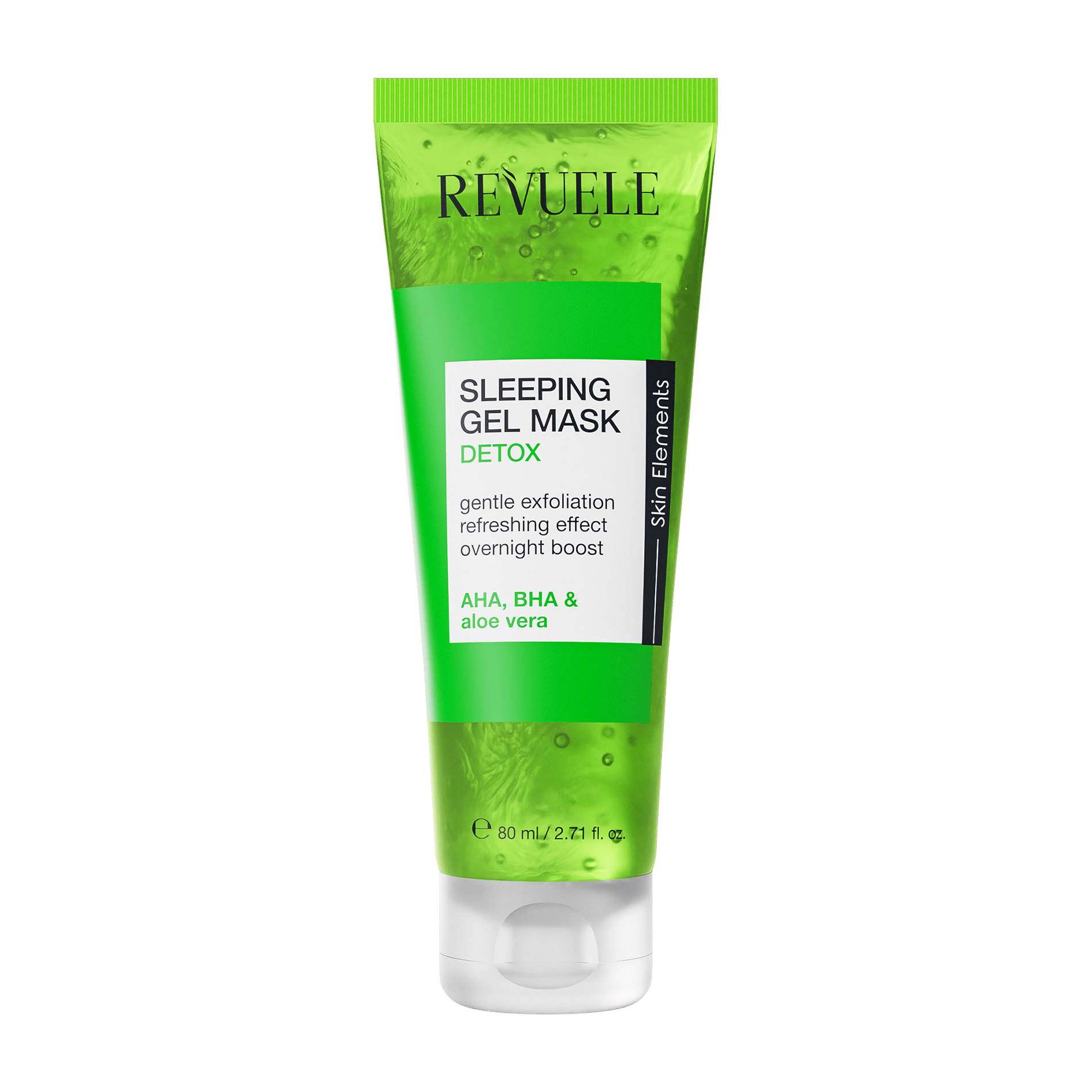 REVUELE SLEEPING GEL MASK - DETOX, 80 ml - GREEN - Medaid