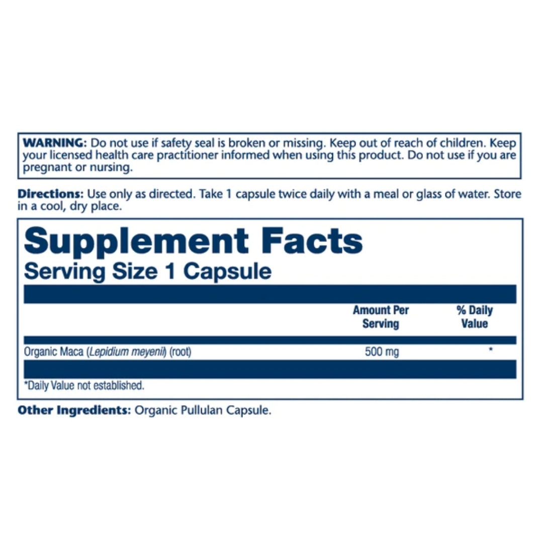 Organic Maca Root 500mg - Medaid