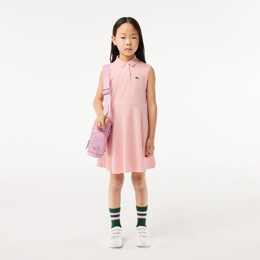 Girls’ Lacoste Fit and Flare Stretch Piqué Polo Dress - EJ5297 - Medaid International