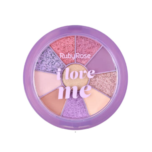 -35% Ruby rose round eyeshadow and highlighter palette i love me #8 HB-1075 - Medaid