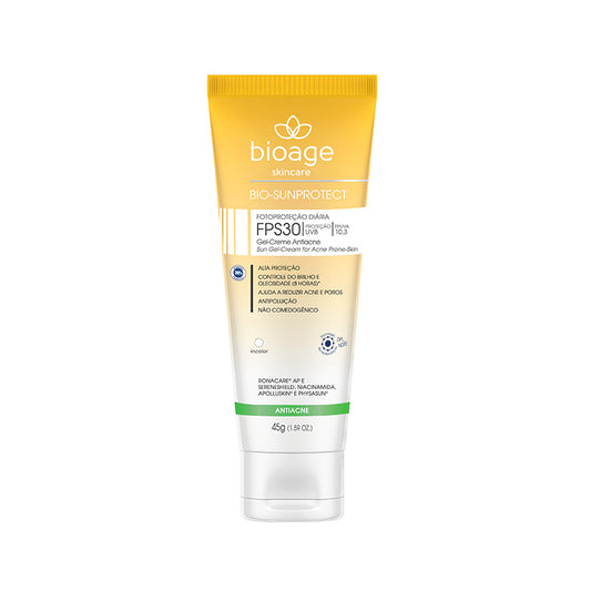 Sunscreen Bioage Bio-sunprotect Spf 70 Anti-acne Incolor 45g (Colorless) - Medaid