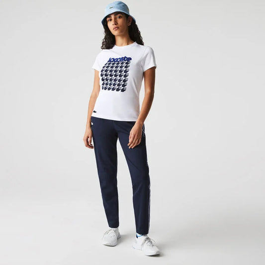 Womens Lacoste SPORT Breathable Houndstooth Patterned T-shirt - Medaid International