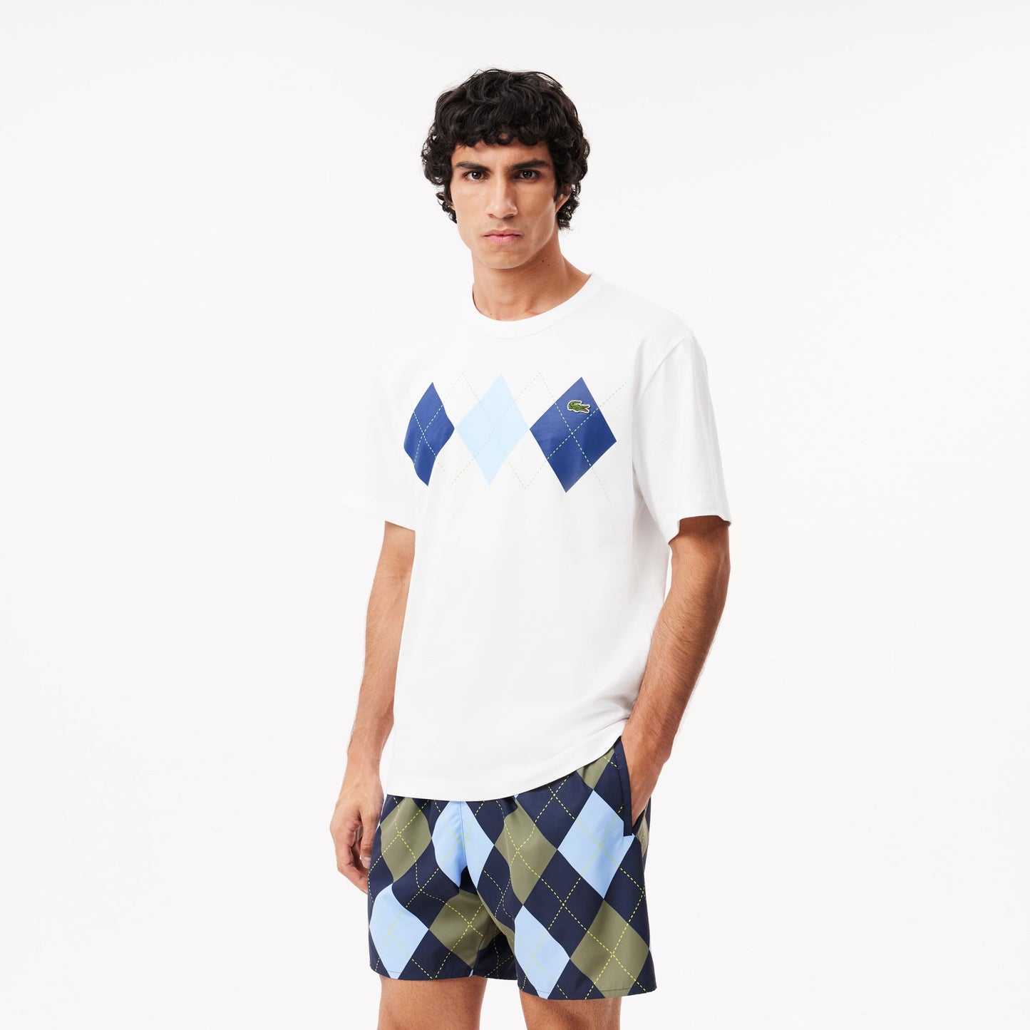 buy-heavy-cotton-argyle-print-t-shirt-th2810-001-lebanon - Medaid