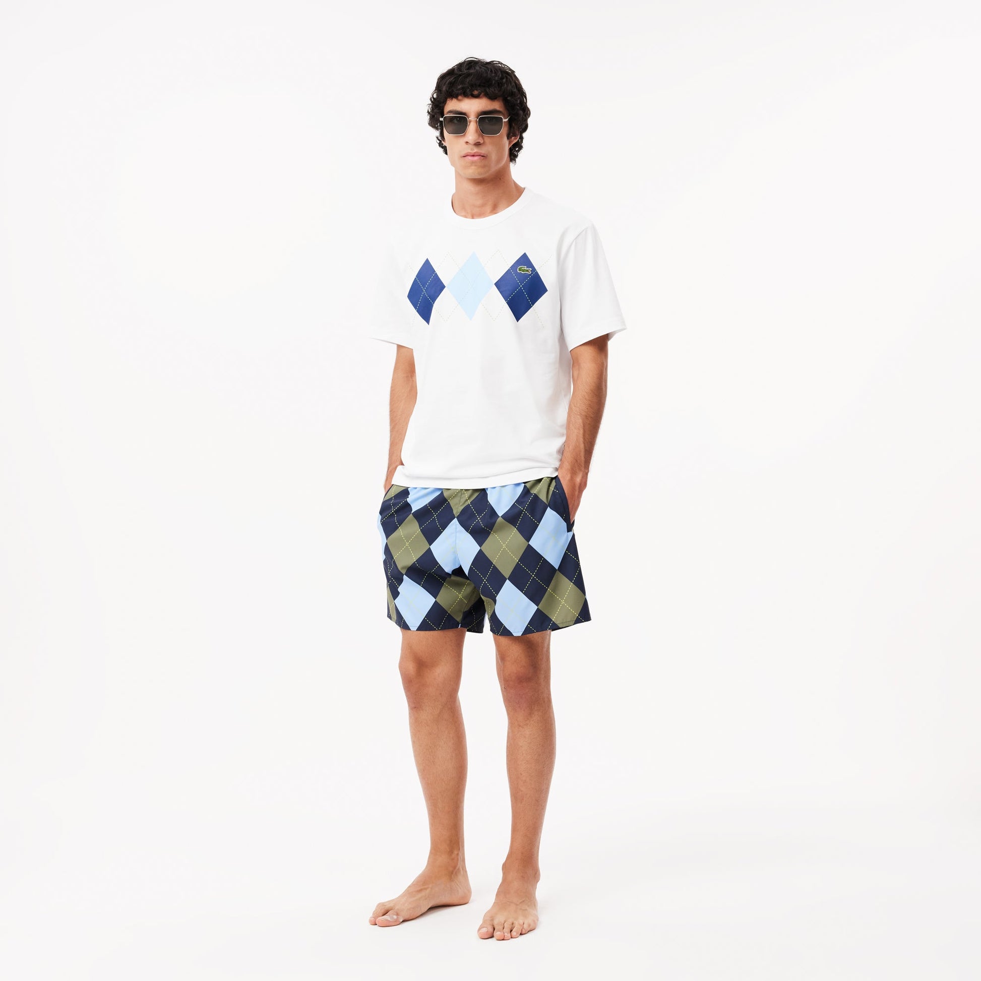 buy-heavy-cotton-argyle-print-t-shirt-th2810-001-lebanon - Medaid