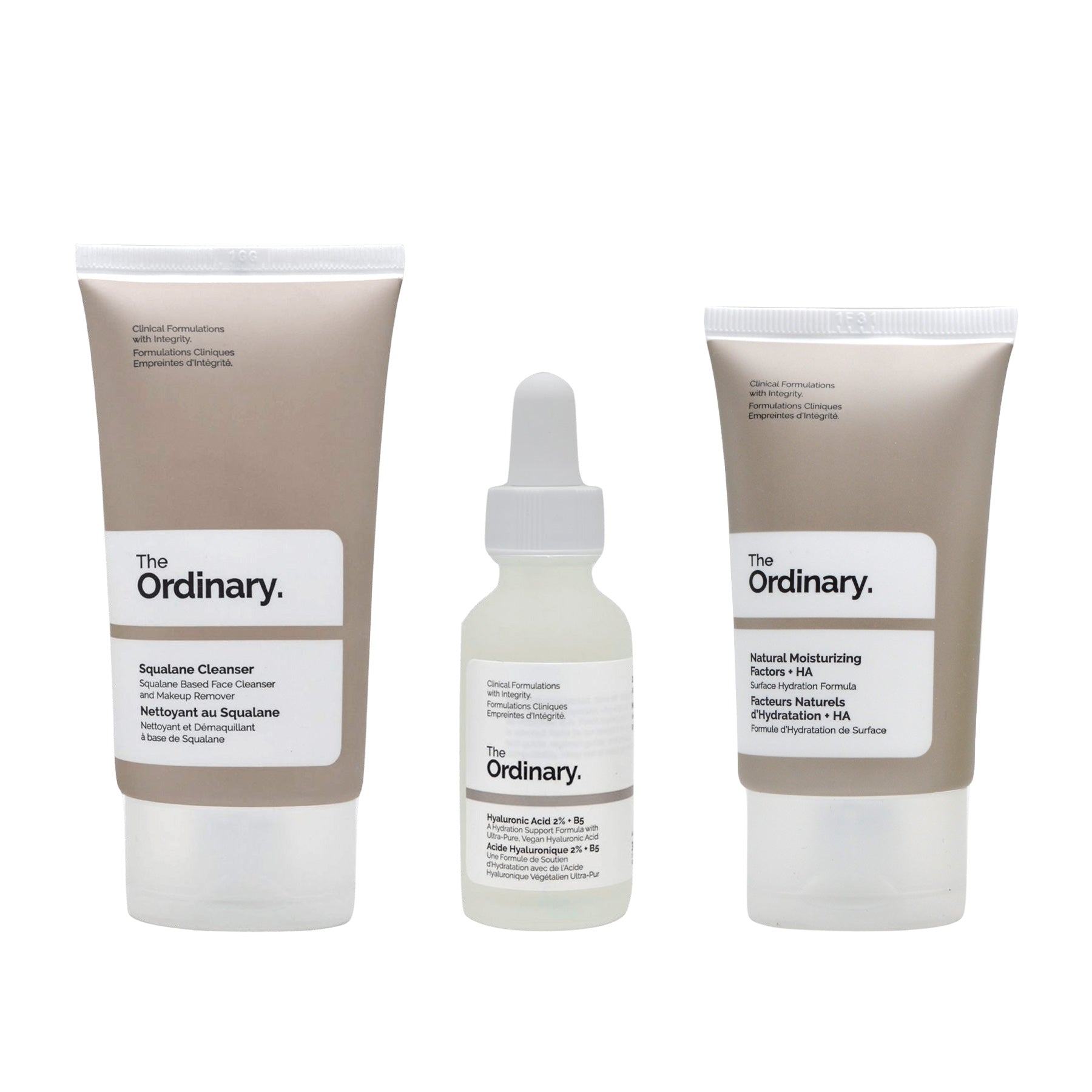 The Ordinary The Daily Set, Daily Skincare Routine with Squalane Cleanser, Hyaluronic Acid 2% + B5, and Natural Moisturizing Factors + HA | Skin Care Set - Medaid