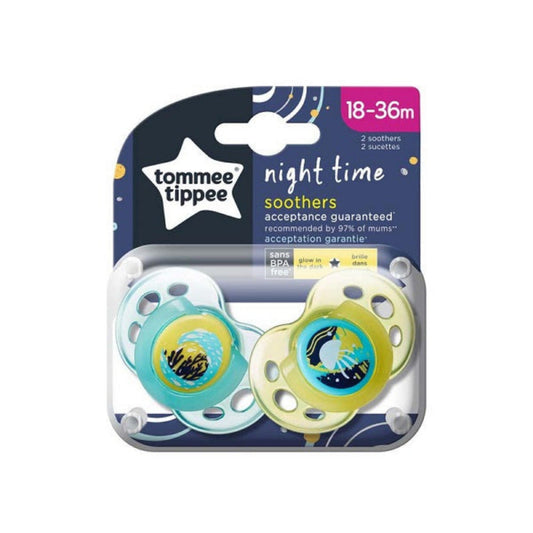 Tommee Tippee x2 Night Soothers 18-36m - Medaid