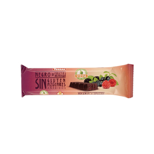 Sugar Free Dark Chocolate & Forest Fruits Bar With Stevia