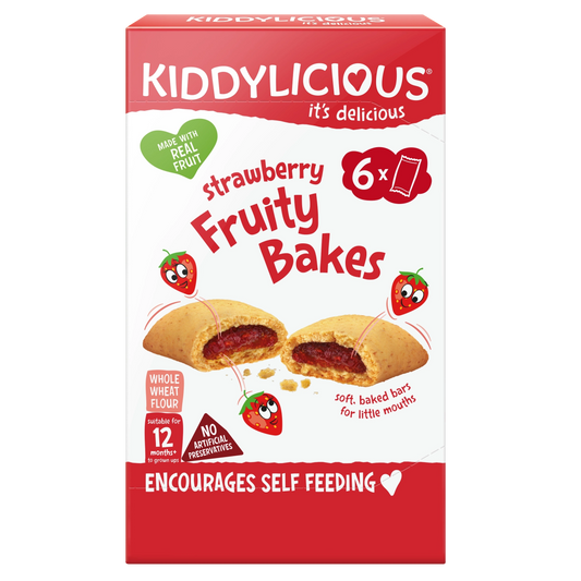 Fruity Bakes 6-pack | Strawberry | Toddler & Kids Snacks | Kiddylicious - Medaid