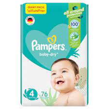 Pampers reg 4 7-18kg 76diapers - Medaid