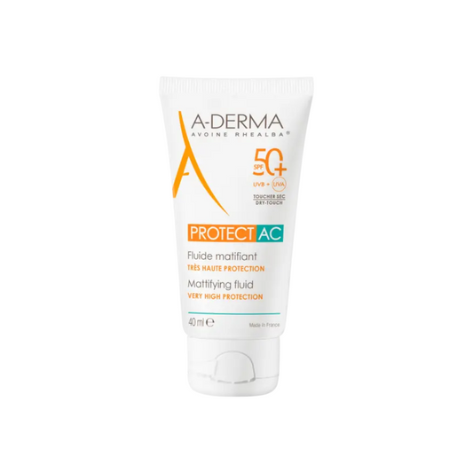 A-Derma Protect Ac Mattifying Fluid 50+ For Acne Prone Skin 40ml - Medaid