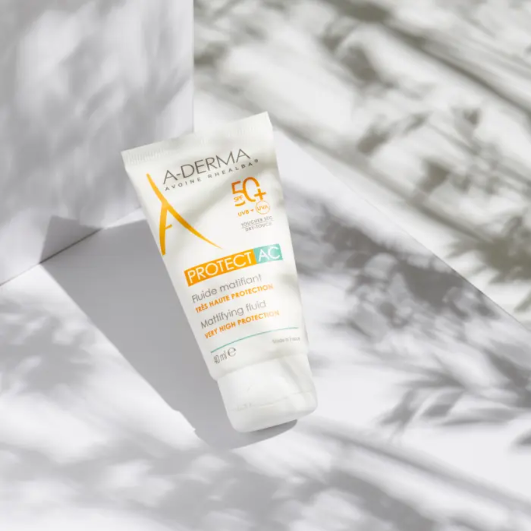 A-Derma Protect Ac Mattifying Fluid 50+ For Acne Prone Skin 40ml - Medaid