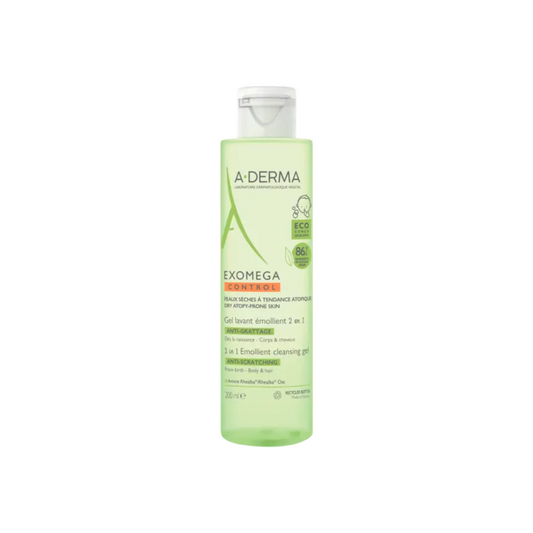 A-Derma Exomega Control Emollient Foaming Gel For Eczema Prone Skin 200ml - Medaid