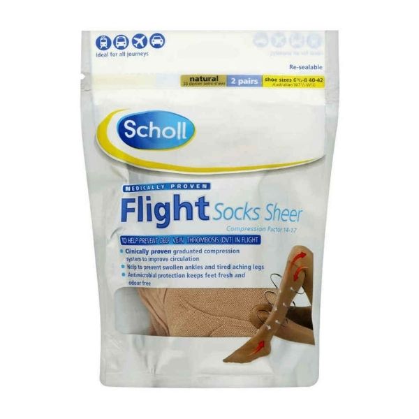 Scholl - Flight Socks 6-8 - Medaid