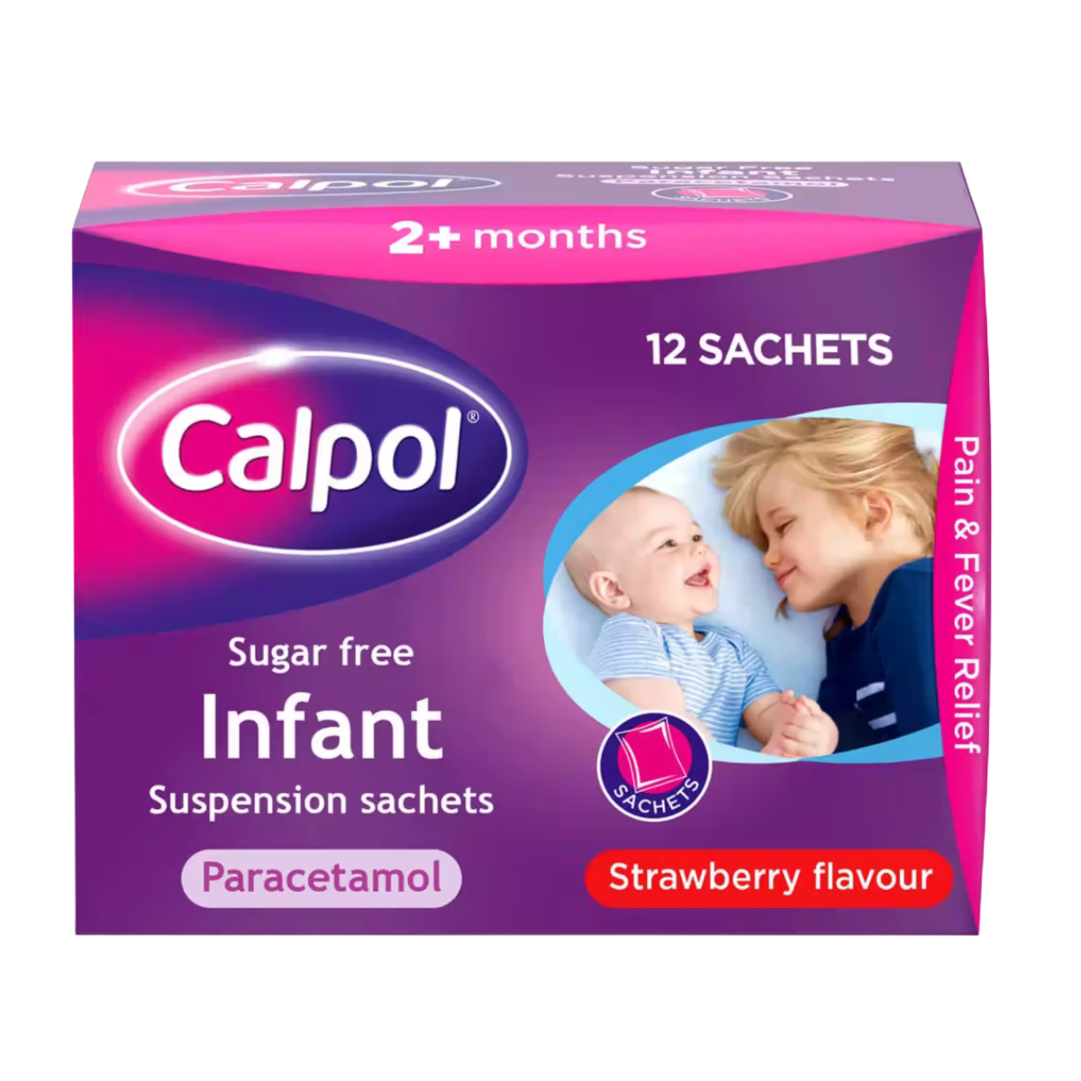 Calpol - Infant Sachets Strawberry 12 x 5ml Sachets - Medaid