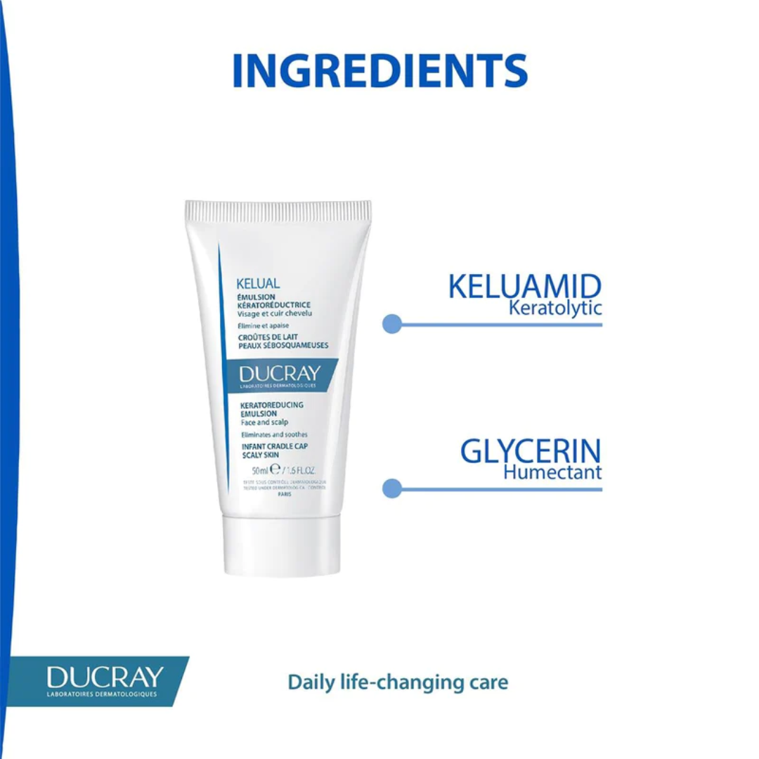 Ducray Kelual Kerato-Reducing Emulsion Cradle Cap 50ml - Medaid