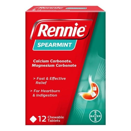 Rennie - Spearmint 12 Chewable Tablets - Medaid