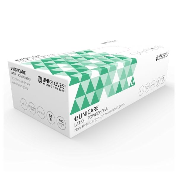 Unicare - Latex Gloves Medium - Medaid