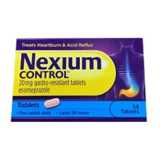 Nexium - Control Gastro Resistant 20mg Tablets Pack of 14 - Medaid