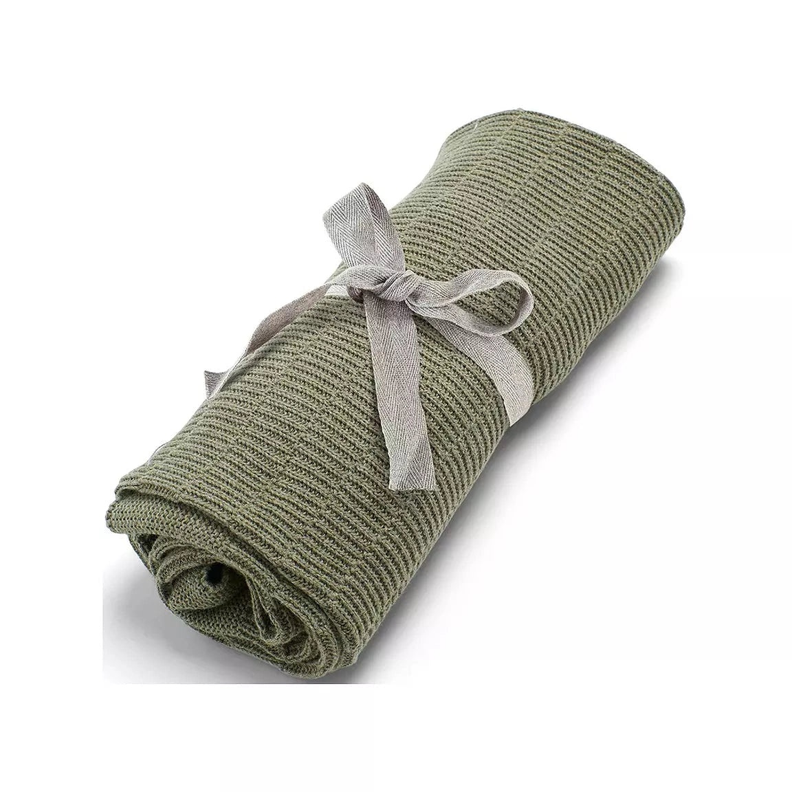 Born To Be Wild - Knitted Blanket Khaki Rib - Medaid International