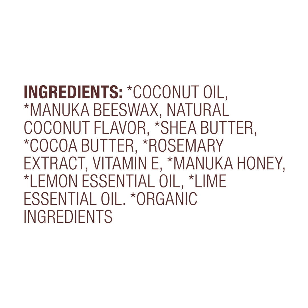 Organic Manuka Lip Balm Coconut Lime - Medaid