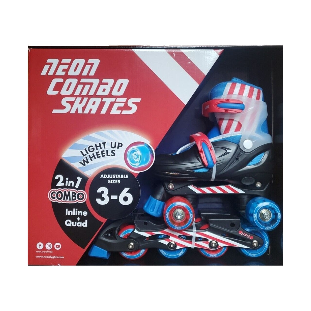 Yvolution Neon Combo Skates Red/Blue - Medaid International